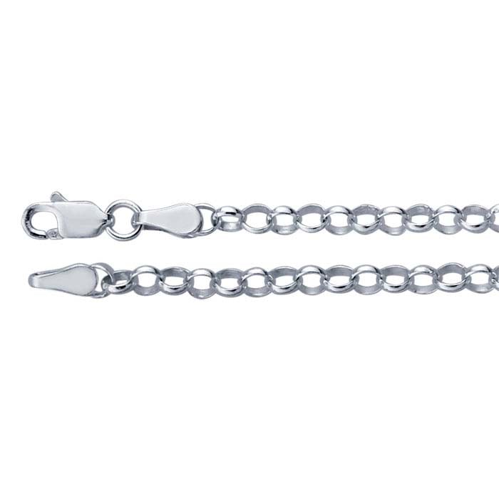 Sterling Silver 3.1mm Round Rolo Chain