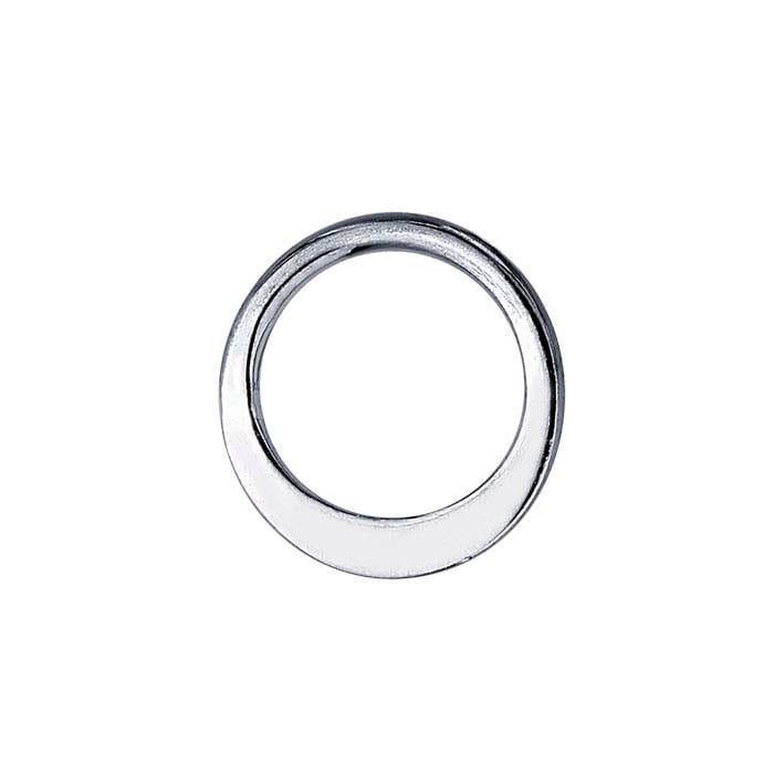 Sterling Silver Flattened Circle Component