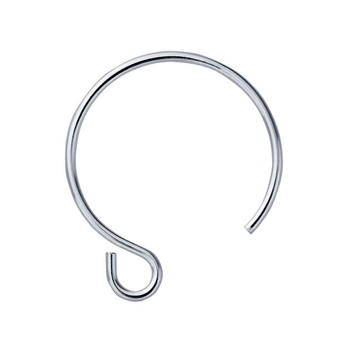 Runder Ohrstecker aus Sterlingsilber mit Außenöse