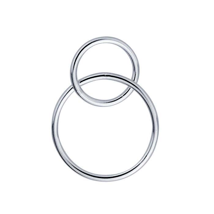Sterling Silver Linked Two-Circle Component