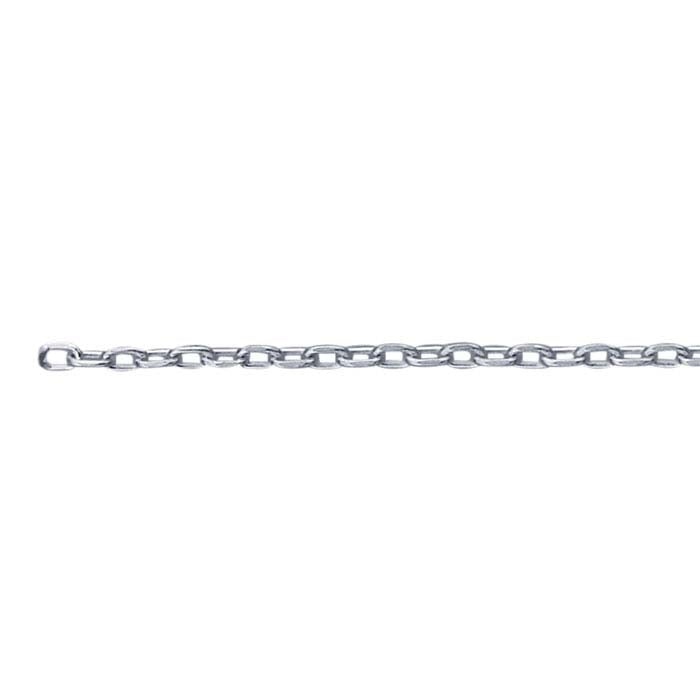 Sterling Silver 0.85mm Diamond-Cut Oval Cable Chain, By the Foot