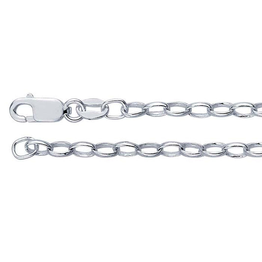 Catena Rolo Ovale in Argento Sterling 2,8mm