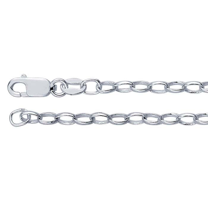 Sterling Silver Oval Rolo Chain