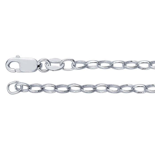 Catena Rolo Ovale in Argento Sterling 2,8mm