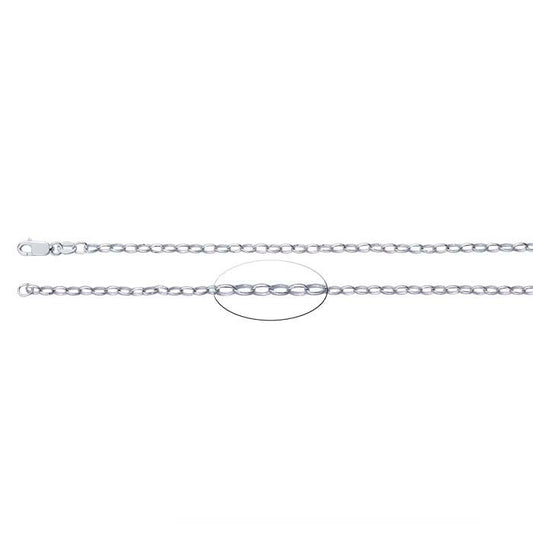 Catena Rolo Ovale in Argento Sterling 2,8mm