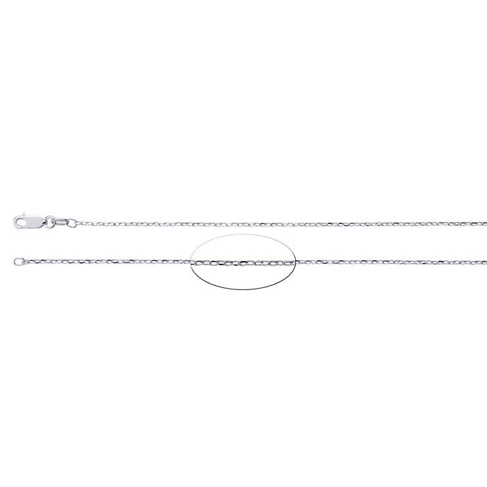 Sterling Silver 1.4mm Diamond-Cut Oval Rolo Chain