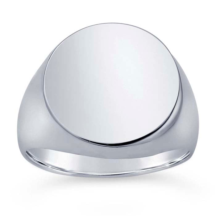 Siegelring aus Sterlingsilber, rund, 18 mm