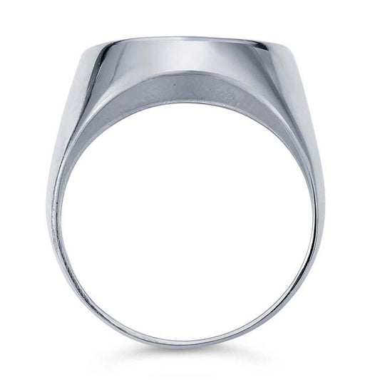 Sterling Silver 18 mm Rund Sigillring