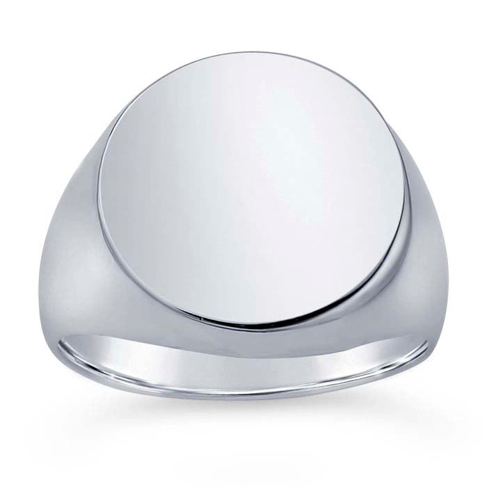 Siegelring aus Sterlingsilber, rund, 18 mm