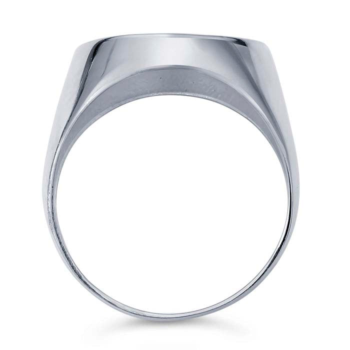 Siegelring aus Sterlingsilber, rund, 18 mm