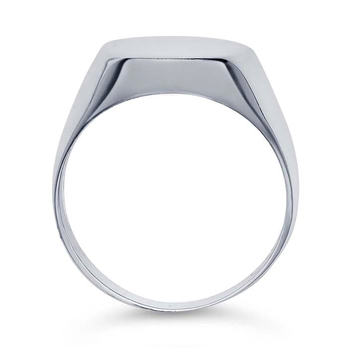 Sterlinghopea 18 x 15 mm ovaali sinettisormus