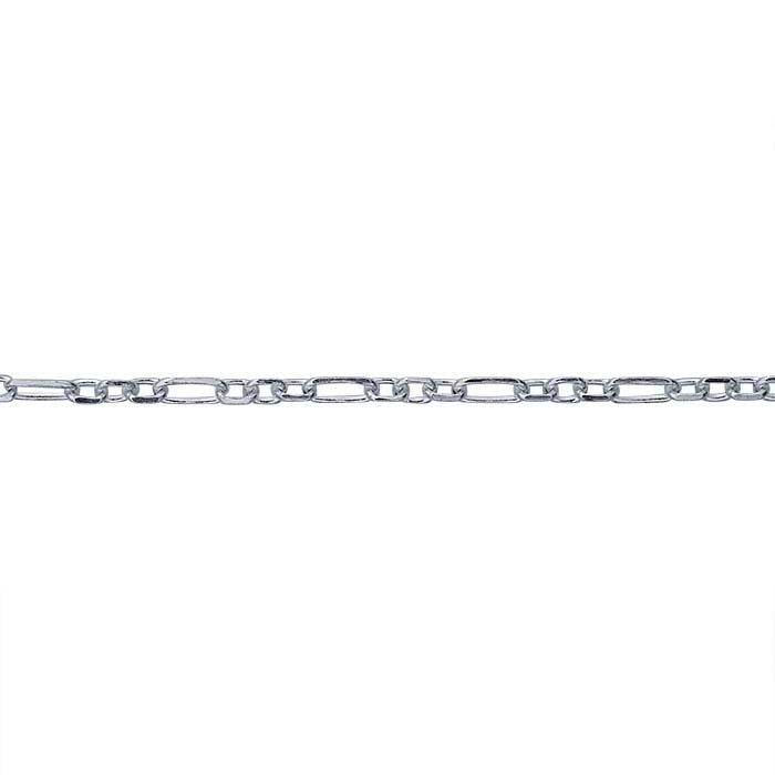 Sterlingsølv 1,45 mm afskåret lang og kort kæde, pr. fod