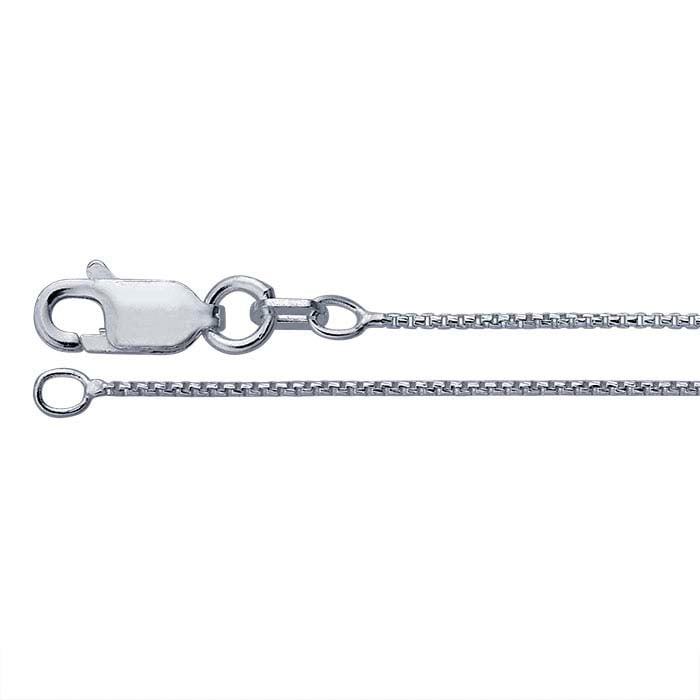 Sterling Silver 0.8mm Textured Rounded Box Chain