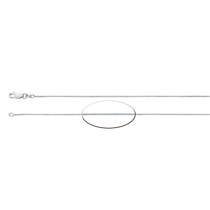 Sterling Silver 0.8mm Textured Rounded Box Chain