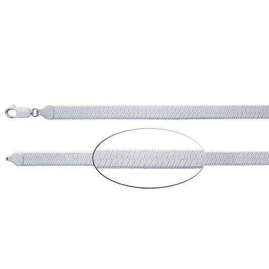 Sterling Silver 6.85mm Herringbone Chain
