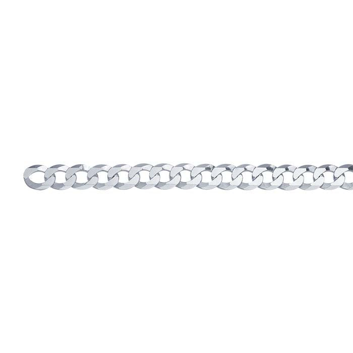 Sterling Silver Beveled Curb Chain