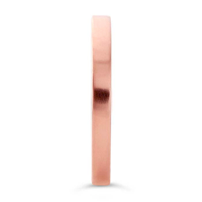 Sterling Silver Rose Gold-Plated Hammered 1.7mm Band