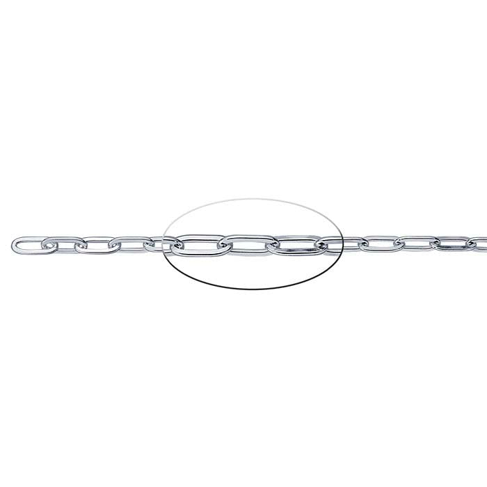 Sterling Silver Flat Oval Cable Chain