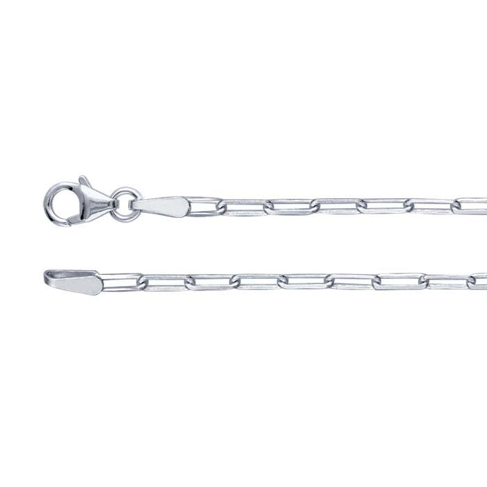 Chaîne câble ovale biseautée en argent sterling 1,9 mm