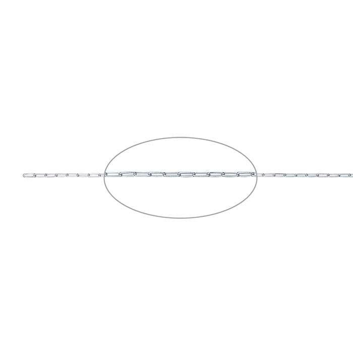 Sterling Silver 1.9mm Beveled Oval Cable Chain, By the Foot