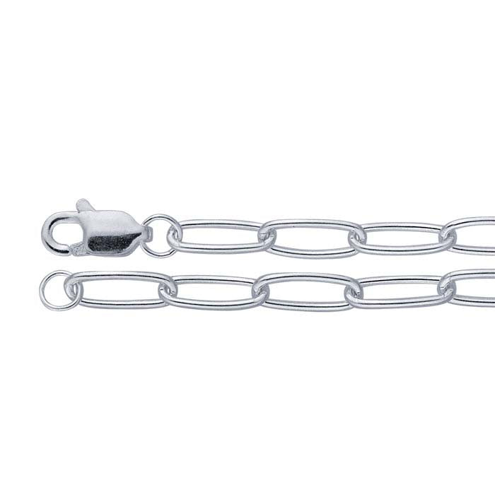 Sterling Silver 2.9mm Oval Cable Chain