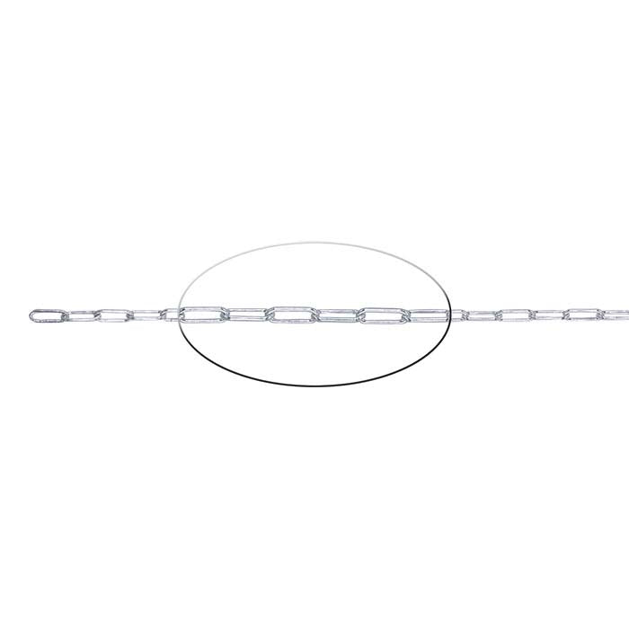 Sterling Silver 3.1mm Oval Cable Chain, By the Foot