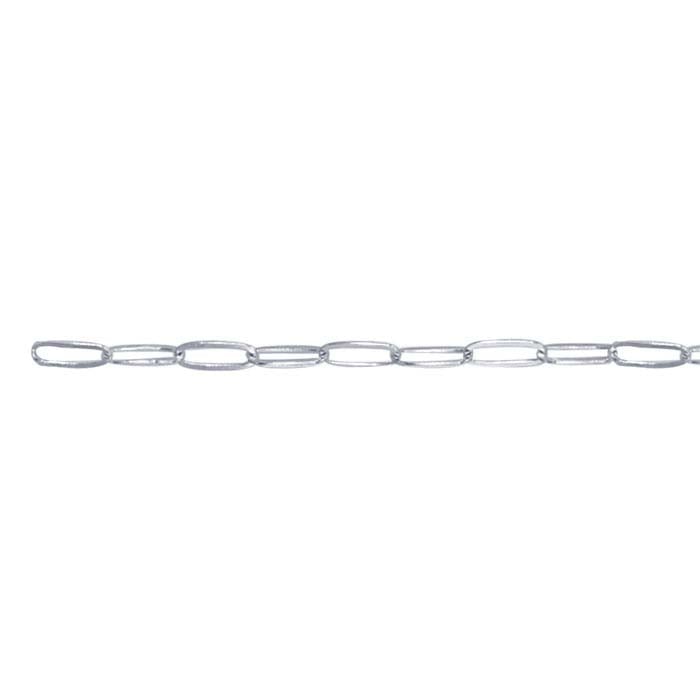 Sterling Silver 1,8 mm Platt Oval Kabelkedja, Per Fot