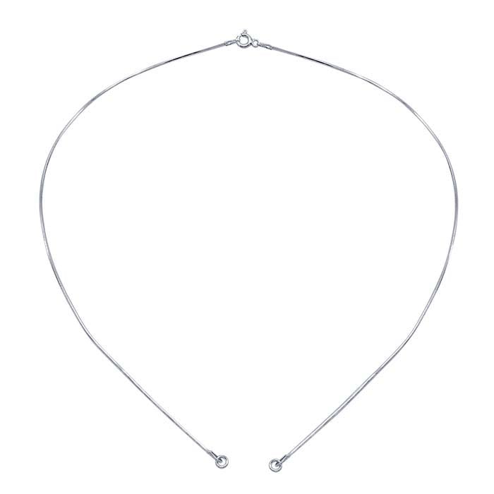 Sterling Silver 0.9mm Seamed Snake Chain Necklace Component