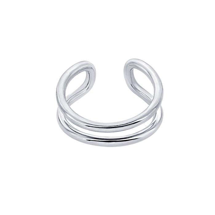 Sterling Silver 9mm Double Ear Cuff