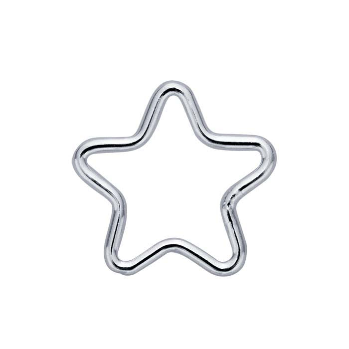 Sterling Silver Open Star Component