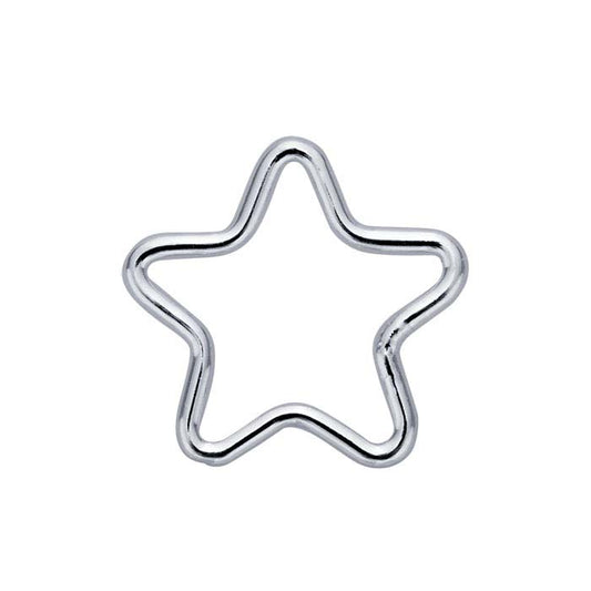 Sterling Silver Open Star Component
