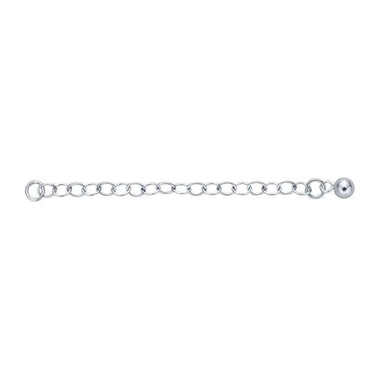Sterling Silver Bead-Accented 2.6mm Cable Chain Extender