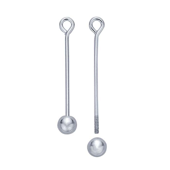Srebrna nitna kuglica 3 mm, igla s okom 12,7 mm, 0,64 mm, polutvrda