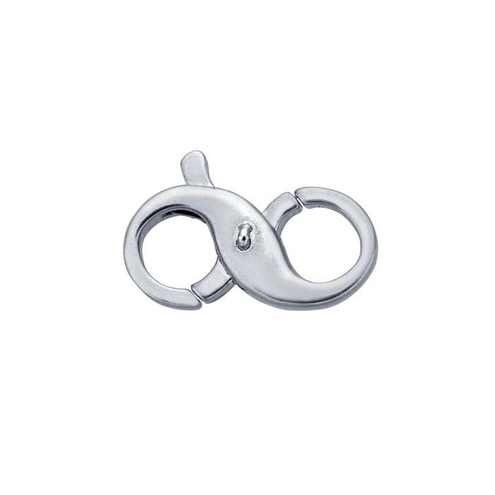 Sterling Silver 15.5mm Infinity Lobster Clasp
