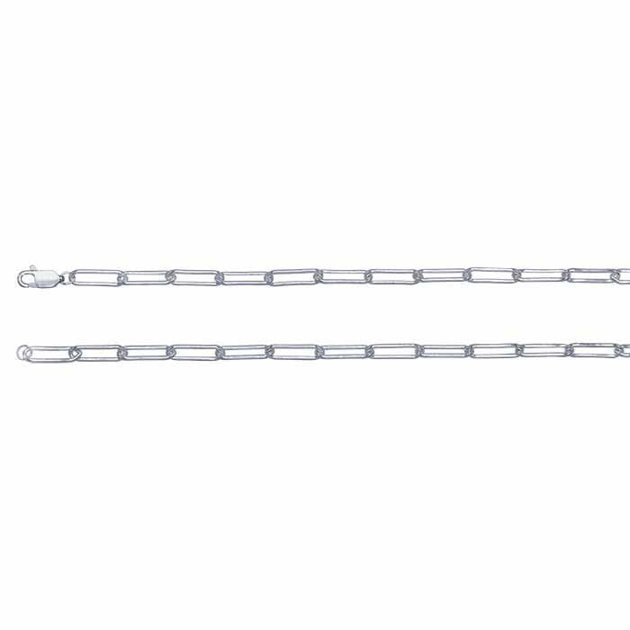 Sterling Silver 3.8mm Oval Cable Chain
