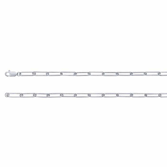 Sterling Silver 3.8mm Flat Oval Cable Chain