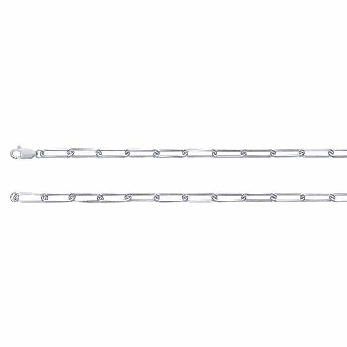 Sterling Silver 3,8 mm Flat Oval Kabelkedja