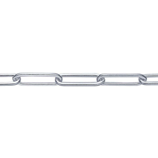 Sterling Silver 3.8mm Flat Oval Cable Chain