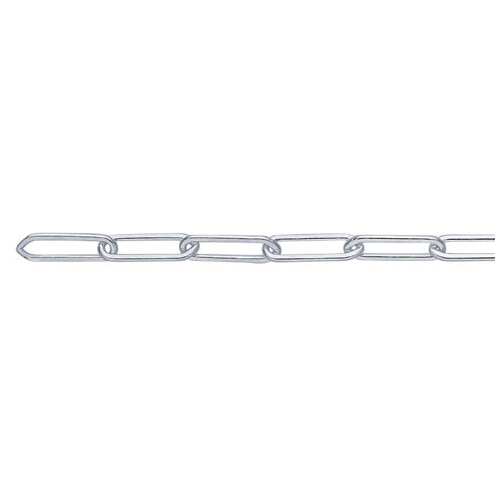 Sterling Silver 3.8mm Flat Oval Cable Chain, By the Foot
