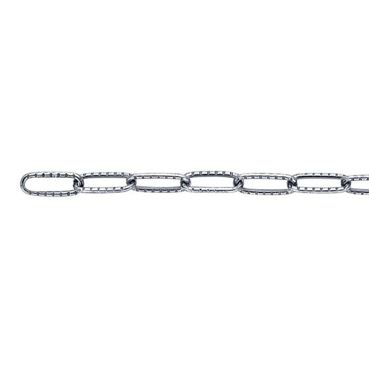 Sterling Silver Oxidized 2.5mm Patterned Cable Chain, By the Foot