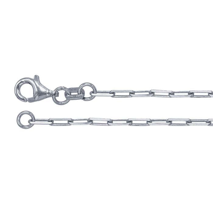 Chaîne câble ovale biseautée en argent sterling 1,8 mm