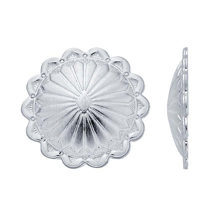 Sterling Silver 12.5mm Round Concho