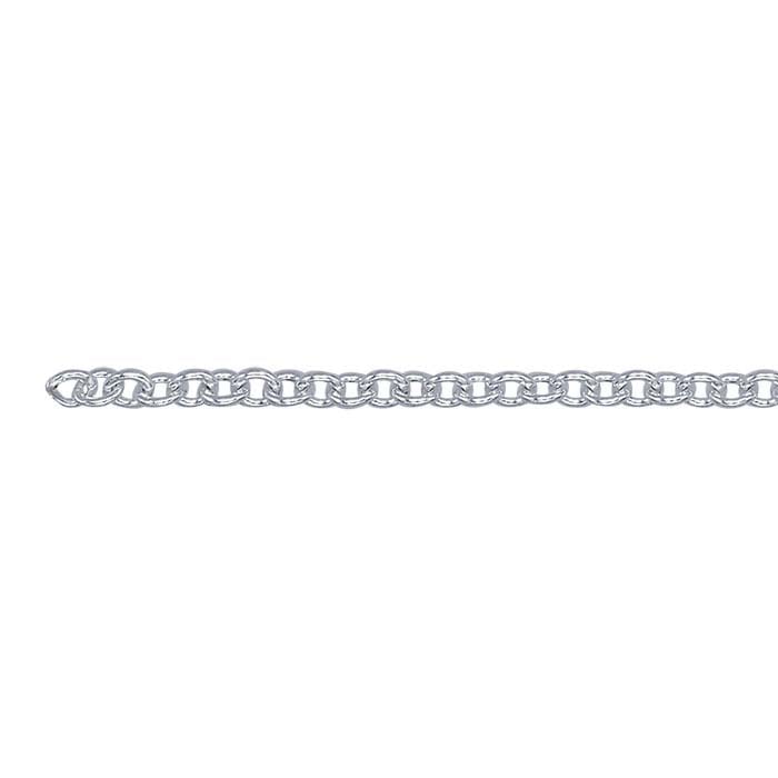 Argentium® sølv 1,5 mm rund kabelkæde, pr. fod