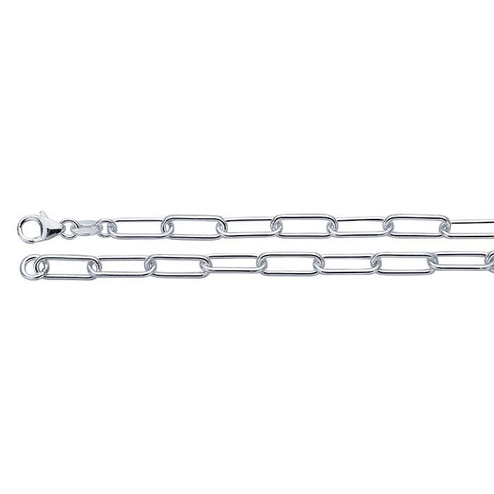Sterling Silver 4.3mm Oval Cable Chain