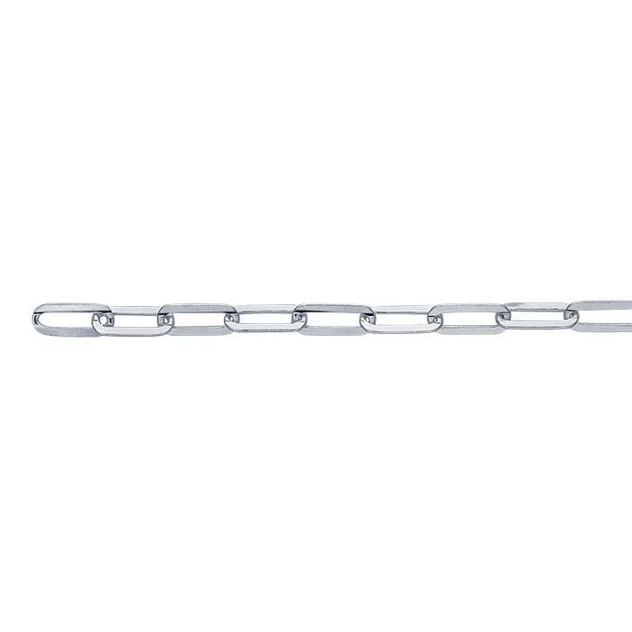 Sterling Silver 4.6mm Flat Oval Cable Chain, By the Foot