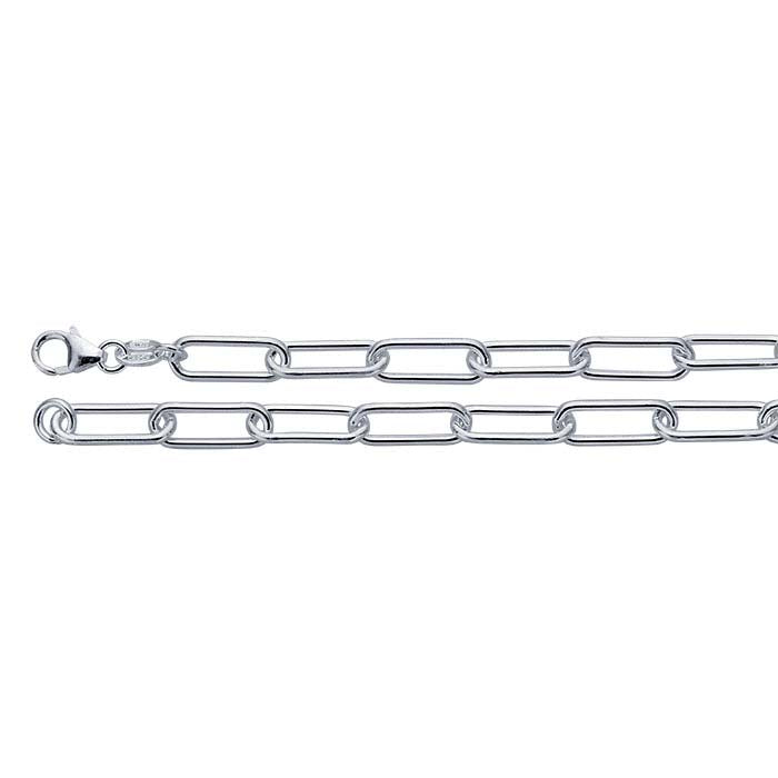 Sterling Silver 4.9mm Oval Cable Chain
