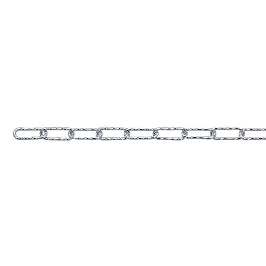 Sterling Silver 4.4mm Diamond-Cut Oval Cable Chain, By the Foot