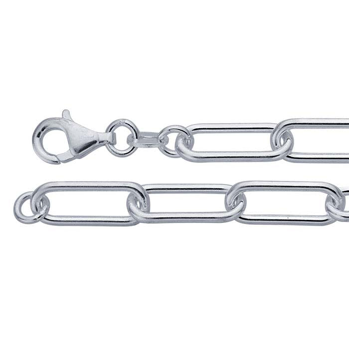 Sterling Silver 6mm Oval Cable Chain