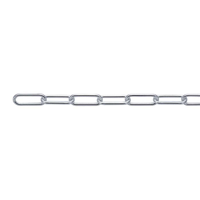 Sterling Silver 6mm Oval Cable Chain, By the Foot