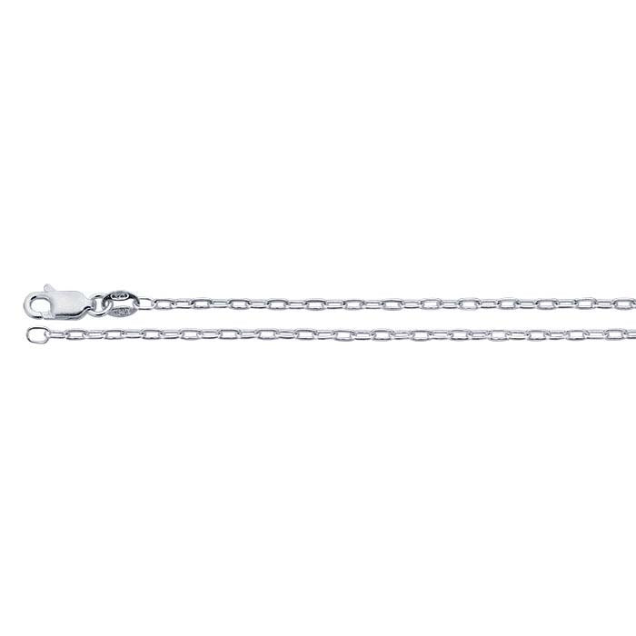 Sterling Silver 1,8 mm Flat Oval Cable Chain